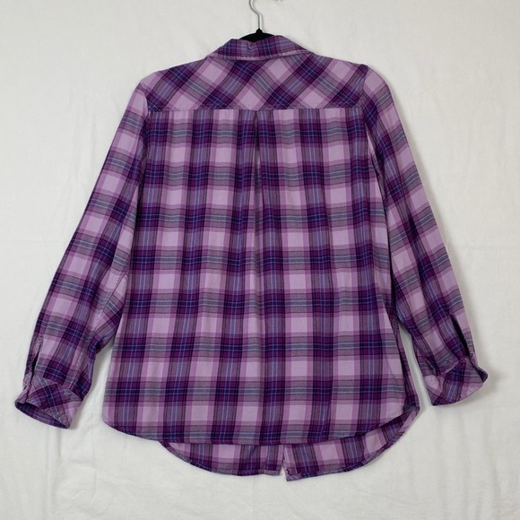 Northern Reflections Purple Plaid Flannel Shirt Tailored Fit - Picture 7 of 8